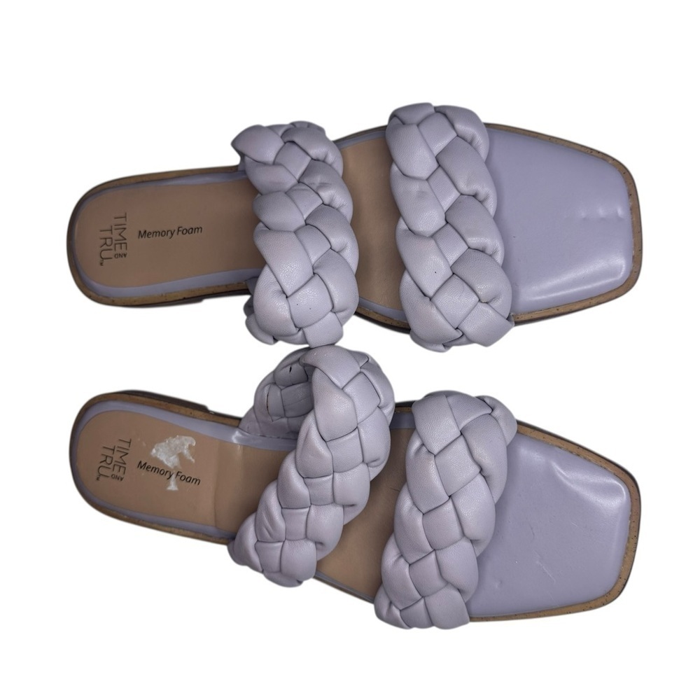 Womens Time and True purple sandals size 7 ws14 - Picture 1 of 2